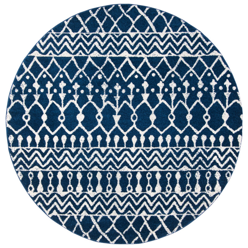 Remaley Tulum Performance Southwestern Rug, Round 8'