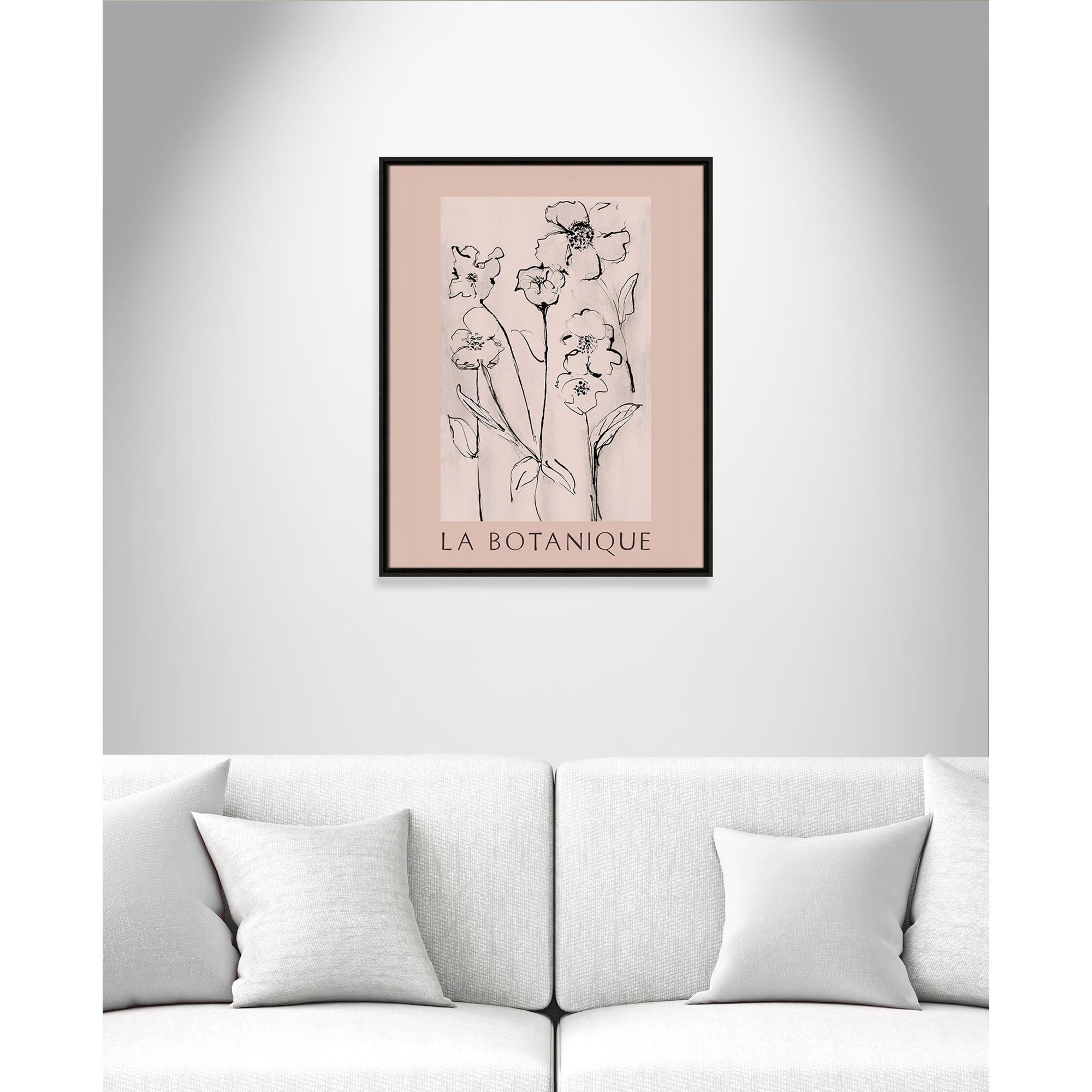 Botanical Poster Collection " La Botanique " by Susan Jill, Espresso Floater Frame, No, 29.5" H x 23.5" W x 2" D