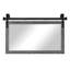 Miroir Gracie Oaks avec rail de porte de grange en acier-76981361