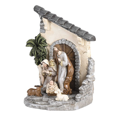 Nativity 1 Piece 6.75H Led Holy Family