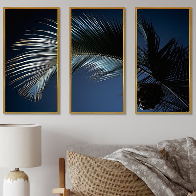 Palm Leaf Jungle Calm - Palms & Palm Trees Wall Art Living Room Set