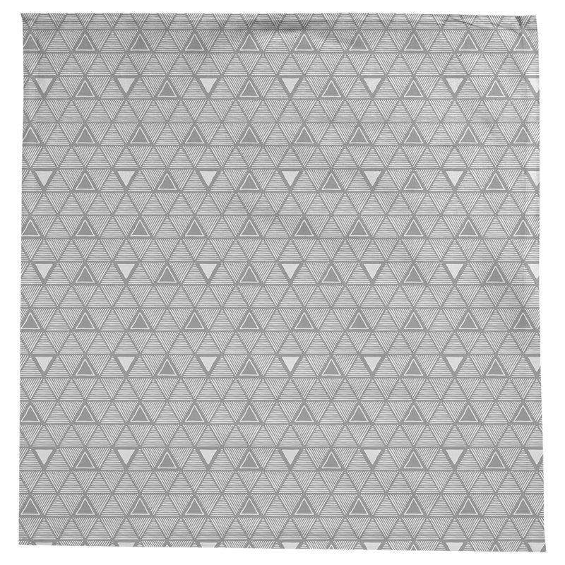 Classic Hand Drawn Triangles Tablecloth, Gray