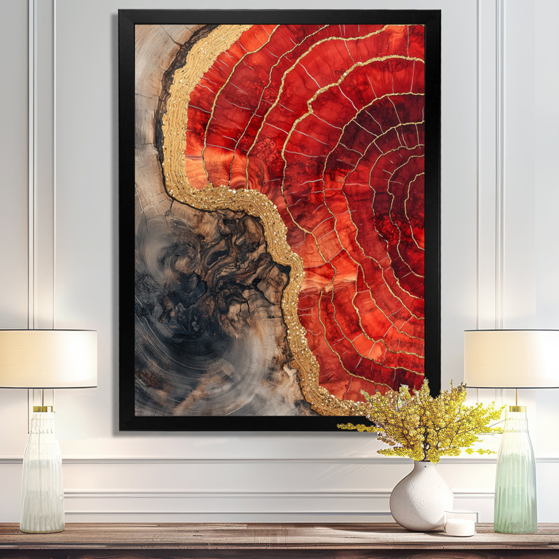 Avelines - Art mural sur toile florale, H 32 po x l 24 po, Reproduction encadrée d'une seule photo, Noir, noir, noir, noir