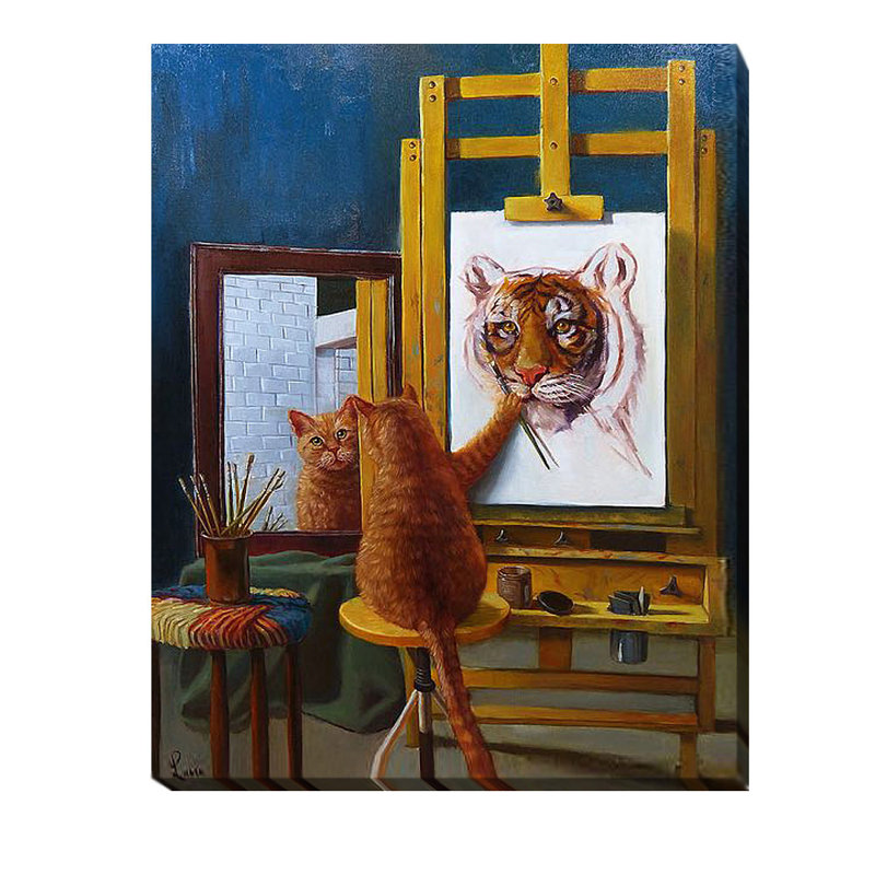 Reproduction d’art sur toile, "Norman Catwell" par Lucia Heffernan, H 20 po x l 16 po x 1,5 po