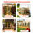 Outdoor Foldable Wood Privacy Screen with Planter Box, 47.3“ x 55.2”, Natural