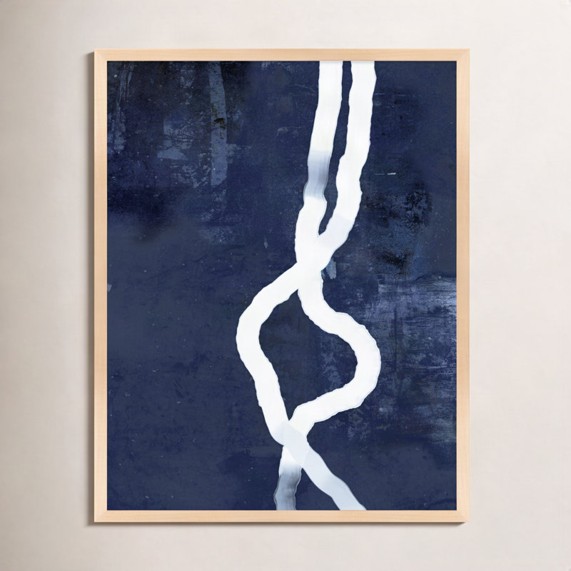 White Rope 3 By Jacques Pilon - Framed Wall Art, 38" H x 30" W, Brown