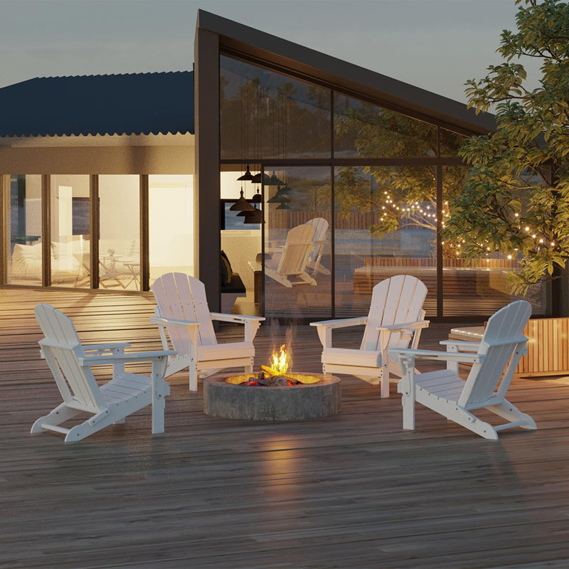 Folding Adirondack Chairs HDPE Weather Resistant