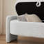 Banc de rangement ovale en tissu polaire-1439148040