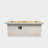 24" H x 60” W Outdoor Concrete Propane Fire Pit Table with Hidden Storage Cabinet and Hideaway Fuel Tank Seat 60000BTU