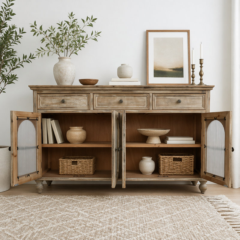 Buffet 59,06 "Farmhouse, Brun délavé