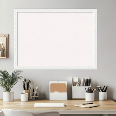 Bethany White Wood Framed Corkboard, White Cork Bulletin Board, Organization Board, Pin Board