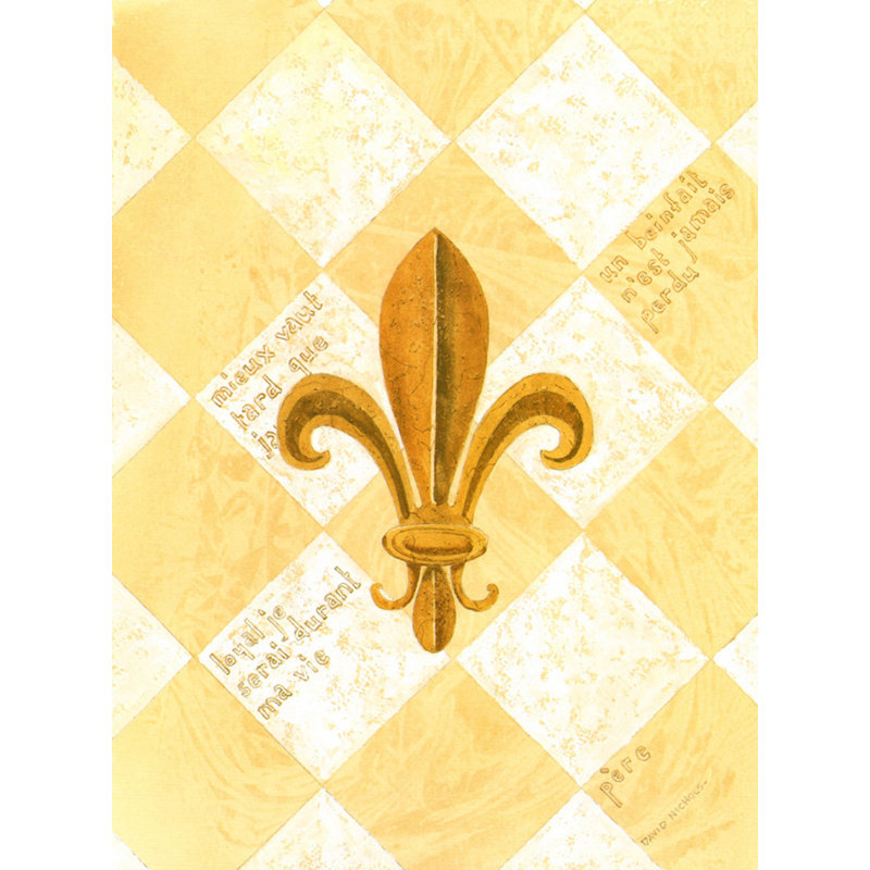 Fleur de lis I, H 18 po x l 13 po