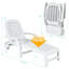 Chaise longue d'extérieur réglable à roulettes Mistry-951083318