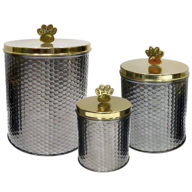 Ensemble 3 pièces de Vasques de rangement pour animaux géants en relief