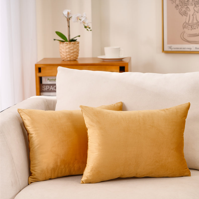 Payson lumbar pillow cover, Gold, 14" H x 20" W