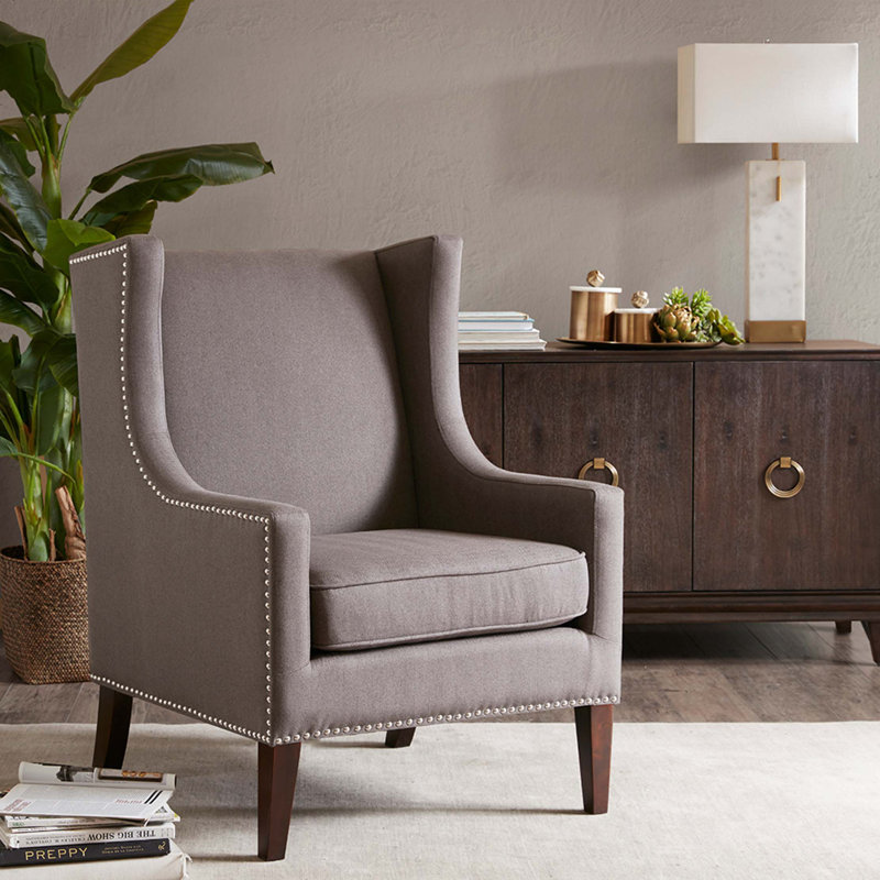 Chaise d'appoint avec accoudoirs à oreilles