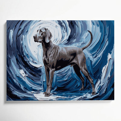 Dogs Weimaraner Gray Canvas Wall Art