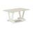 7-Pc Dining room Table Set a Fantastic linen white Modern Dining Table top and 6 Beautiful Parson dining room chairs with Nail Heads and Wire Brushed Linen White-7406680