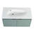 35.8'' Wall Mounted Single Bathroom Vanity with Sink in Green