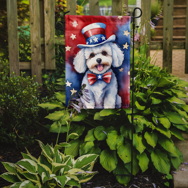 Drapeau patriotique du jardin américain, Bichon frisé