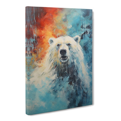 Polar Bear Abstract No.3 - Wrapped Canvas
