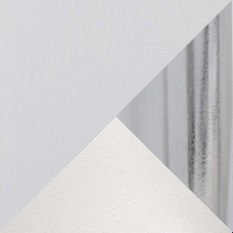 Ensemble de tabourets pivotants contemporains avec repose-pieds chromé, Blanc