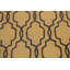 Tapis géométrique doré en laine touffeté à la main