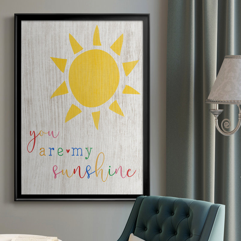 «You are my sunshine», art textuel sur toile, Noir, H 26,5 po x l 36,5 po x P 1,5 po
