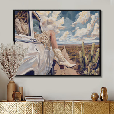«Cowgirl Trip In The Texas Chihuahuan Desert», impression d'art mural Cowgirls