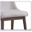 Ensemble de chaises d'appoint en velours brun et velours brun Ginny, finition noyer, confortable et élégant pour un usage domestique