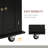 Kitchen Island on Wheels, Rolling Cart with Rubberwood Top, Spice Rack, Towel Rack and Drawers for Dining Room, Black