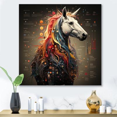 Colorful Mythical Unicorns I - Unicorns Metal Wall Art