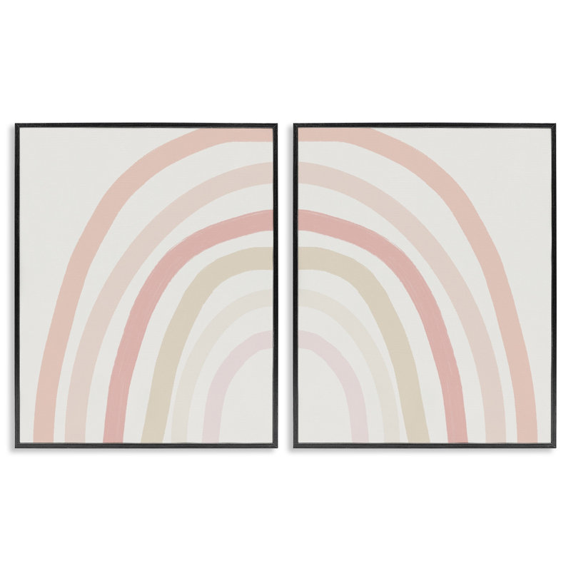Ensemble de 2 estampes pour enfants en forme d'arc-en-ciel pastel doux pour enfants par Leah Straatsma, H 30 po x l 24 po