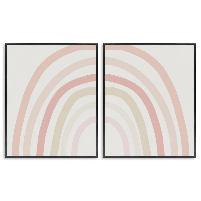 Ensemble de 2 estampes pour enfants en forme d'arc-en-ciel pastel doux pour enfants par Leah Straatsma, H 14 po x l 11 po