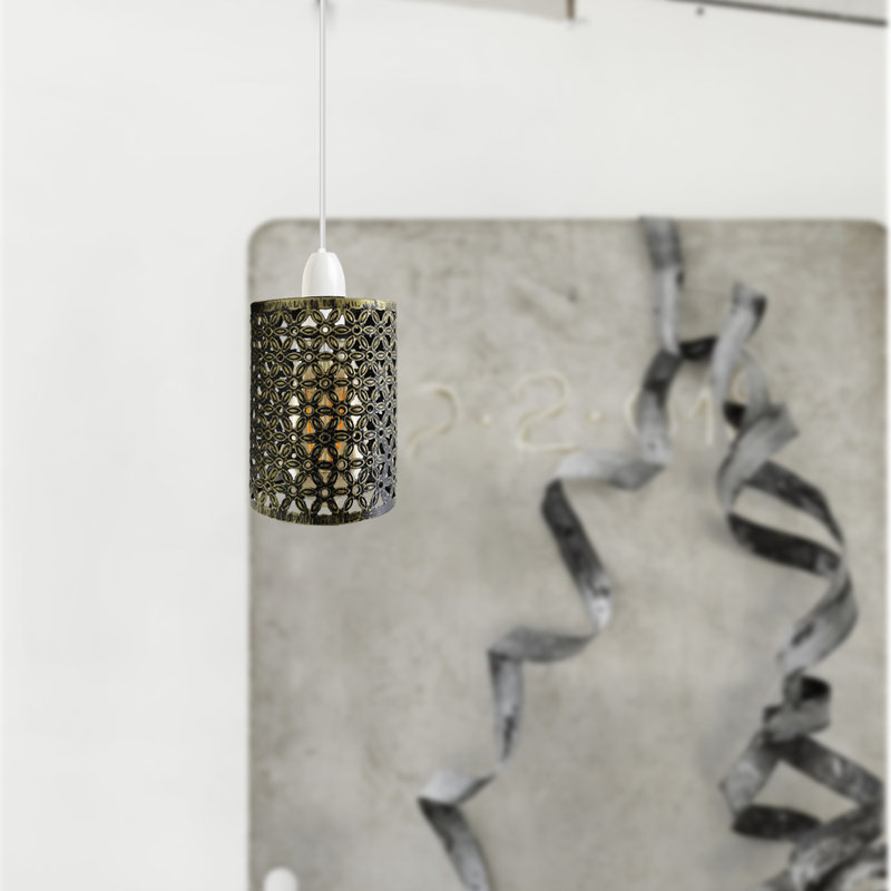 Aalyssa 13.5cm H Metal Drum Lamp Shade ( Screw On ), Brushed Brass