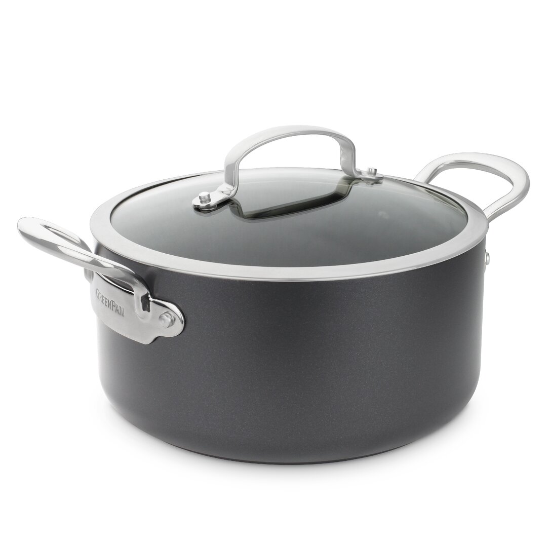 GreenPan Barcelona Black Kochtopf mit keramischer Antihaftbeschichtung mit deckel 20cm/3.1l