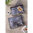 S/2 Effra Rectangular Trays,Black Marbled