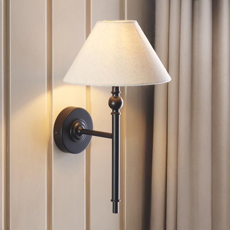 Welby Steel Armed Sconce, Black