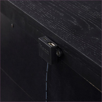 3 Drawer Nightstand with USB for Bedroom Storage