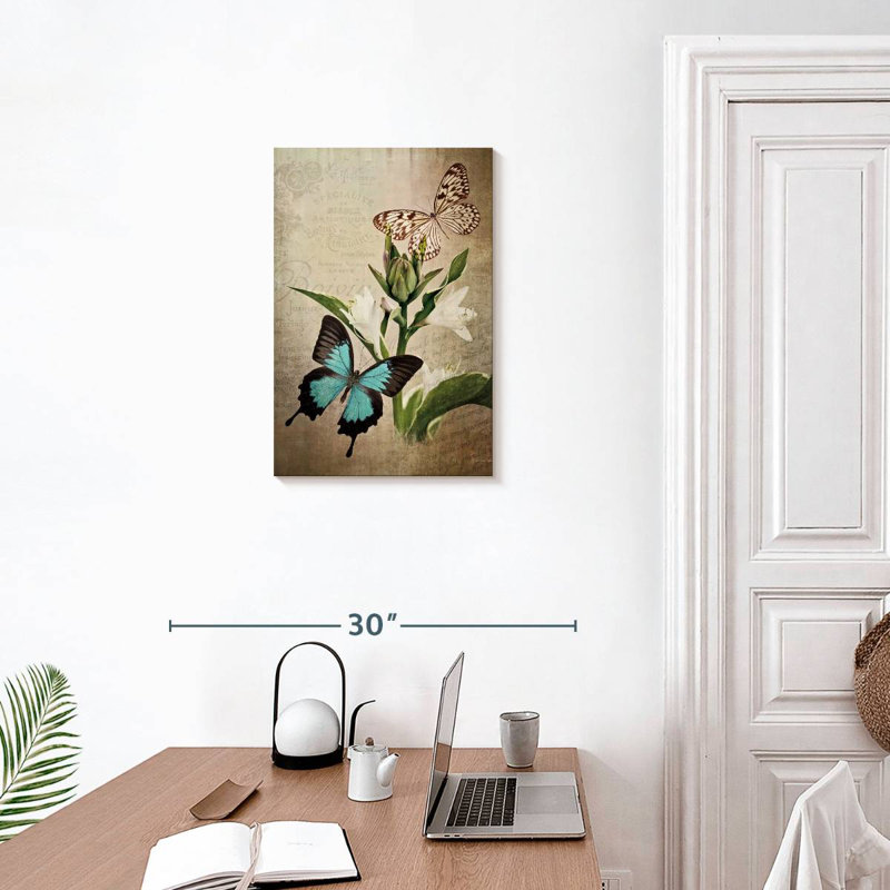Brampt Butterfly Botanical III, 24" H x 16" W