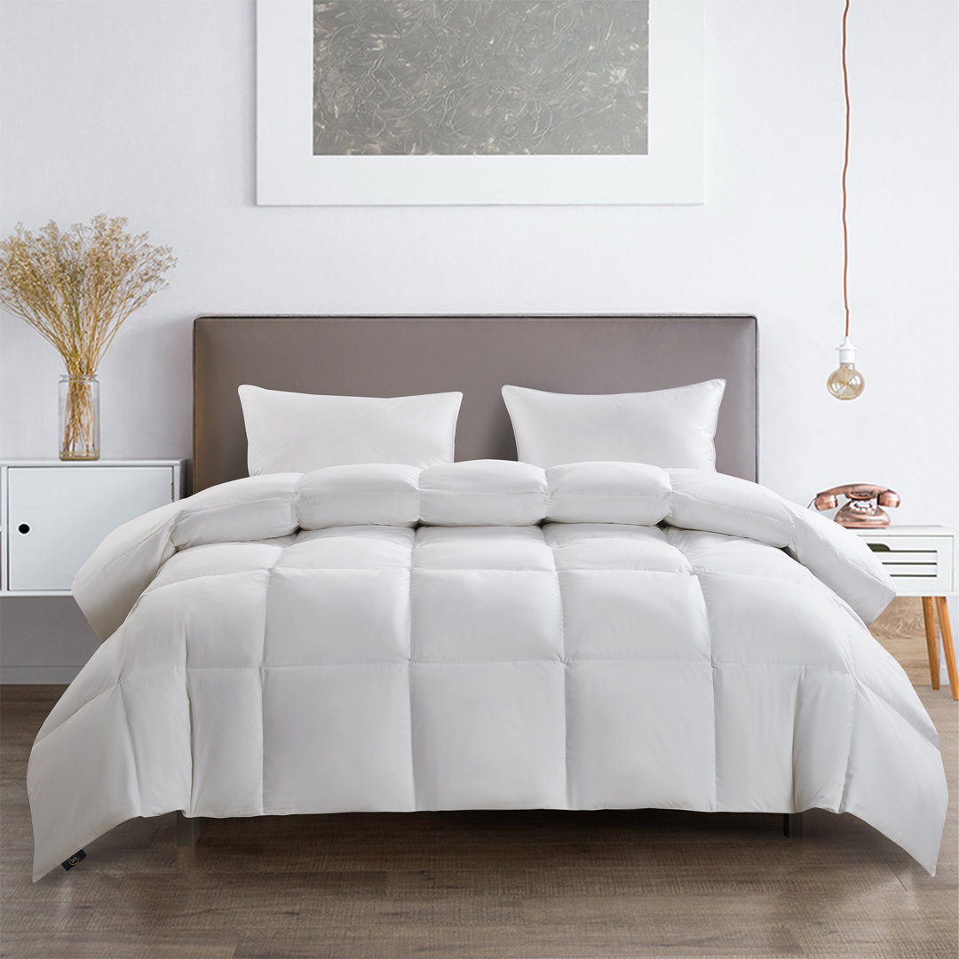 Serta Super Soft 233 Thread Count White Goose Feather And Down Fiber Comforter By Serta Extra Warmth King Serta 