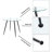 Round Tempered Glass Dining Table Set For 4, 5 Piece Dining Table Set For Dining Room Kitchen-1272524151-1272524149