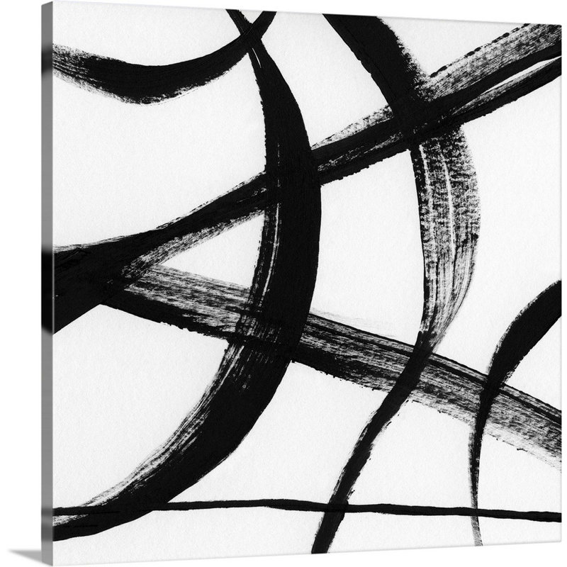 Gestural Marks I - Painting on Canvas, Wrapped Canvas, 24" H x 24" W x 1.25" D