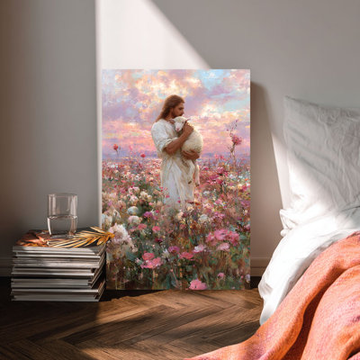 Vintage Christian Good Shepherd Canvas Art High Definition for Studio