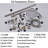 Brushed Nickel Exposed Shower Faucet Set Rain Shower System Fixture Wall Mounted