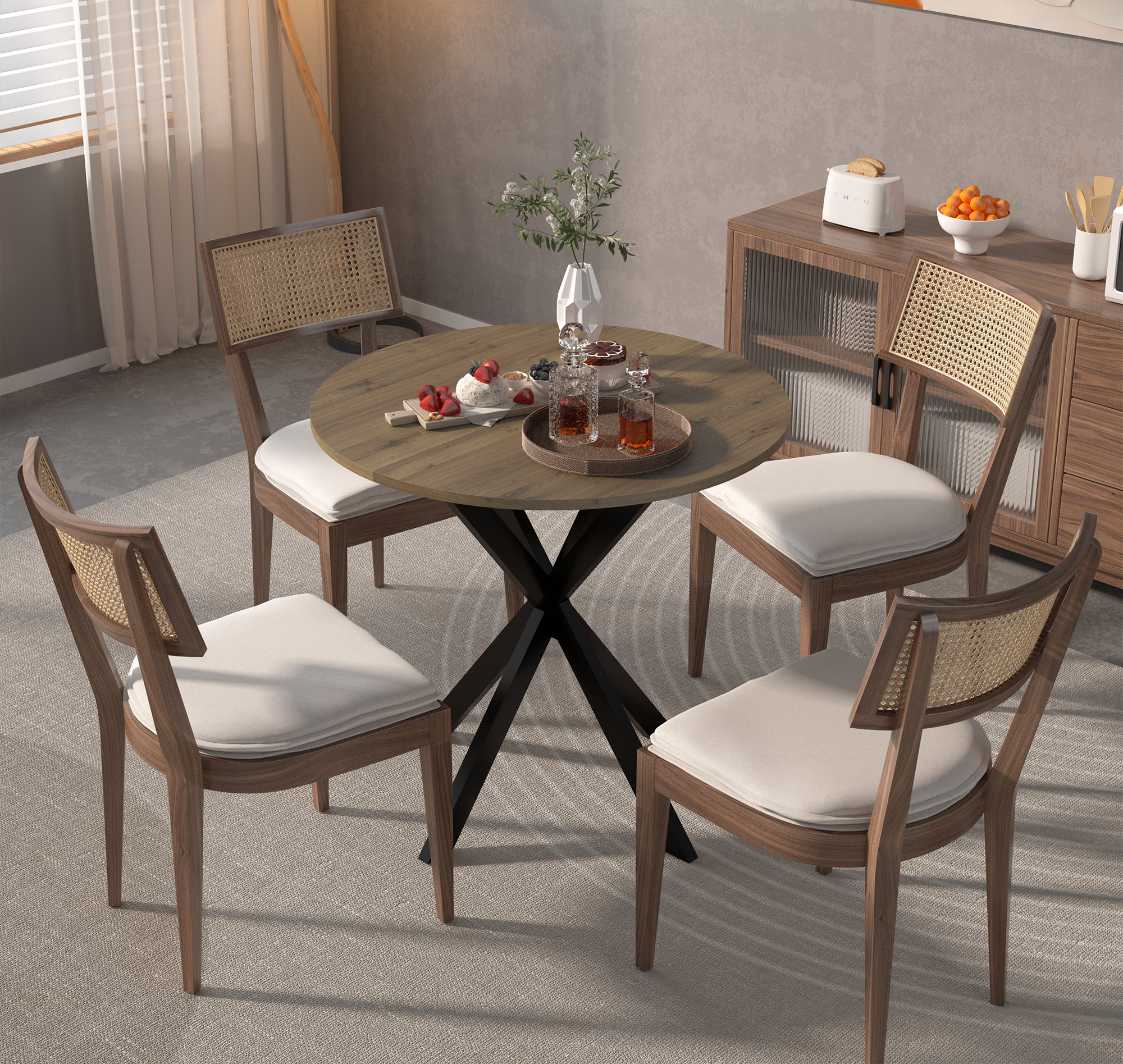 Bay Isle Home™ 31.5 Inch Round Dining Table, Small Circle Kitchen Table