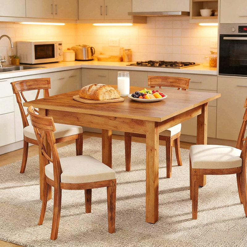 Table basse, table de cuisine de style nordique, table de salle à manger carrée