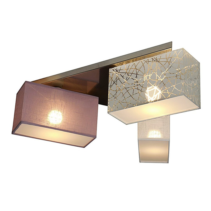 Lonsdale 2-Light 55cm LED Integrated Flush Mount, Silver/Purple/White