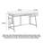 Practical Desk with Drawer, Side Pouch and Metal Legs