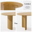 Table de salle à manger ovale en bois avec 2 pieds-1611329674-1611329673